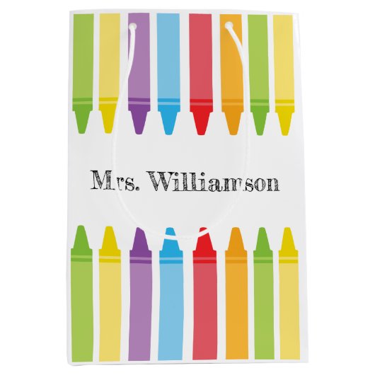 Persoonlijke beoordeling van de leraar regenboogku medium cadeauzakje (Voorkant)