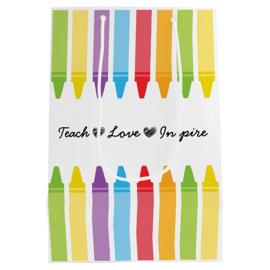 Persoonlijke beoordeling van de leraar regenboogku medium cadeauzakje (Achterkant)