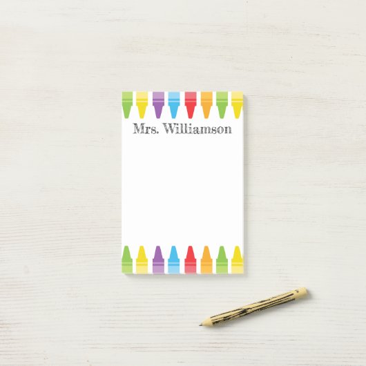 Persoonlijke beoordeling van de leraar regenboogku post-it® notes (Op bureau)