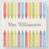 Persoonlijke beoordeling van de leraar regenboogku stenen onderzetter (Voorkant)