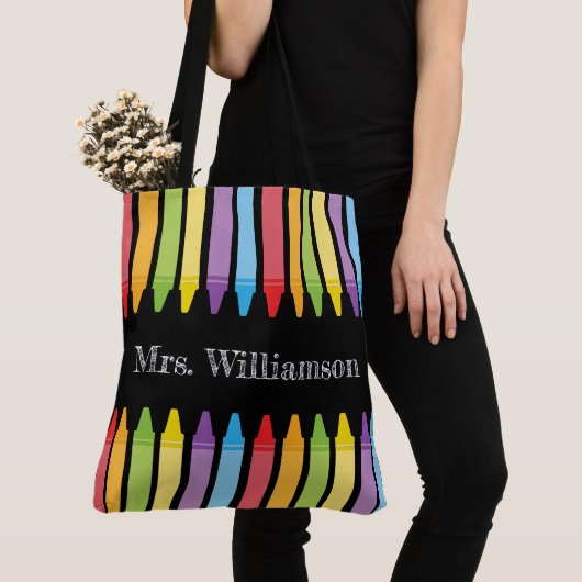 Persoonlijke beoordeling van de leraar regenboogku tote bag (Dichtbij)