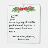 Persoonlijke beoordeling van teammedewerkers keramisch ornament (Links)