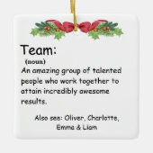 Persoonlijke beoordeling van teammedewerkers keramisch ornament (Voorkant)