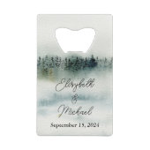 Persoonlijke berg bruiloft flesopener favor creditkaart flessenopener (Achterkant)