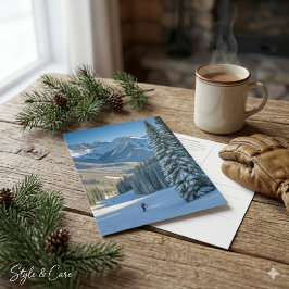 Persoonlijke bergzicht op Aspen Ski Resort Briefkaart