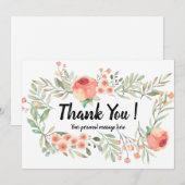 Persoonlijke Bericht Bedankkaart Kaart (Voorkant / Achterkant)