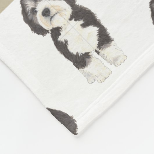Persoonlijke Bernedoodle Fleece Deken (Hoek)