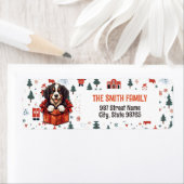 Persoonlijke Berner Sennenhond Kerstmis Etiket (Insitu)