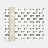 Persoonlijke Bernese Berghond Roze & Wit Fleece Deken (Voorkant (Horizontaal))