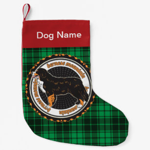 Persoonlijke Bernese Mountain Breed Green Pset Kleine Kerstsok