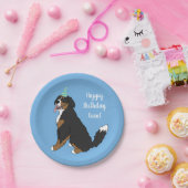 Persoonlijke Bernese Mountain Dog Birthday Papieren Bordje (Feest)