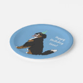 Persoonlijke Bernese Mountain Dog Birthday Papieren Bordje (Gekanteld)