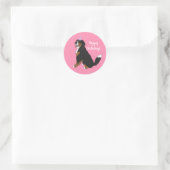 Persoonlijke Bernese Mountain Dog Birthday Ronde Sticker (Tas)
