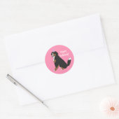 Persoonlijke Bernese Mountain Dog Birthday Ronde Sticker (Envelop)
