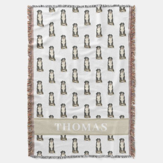 Persoonlijke Bernese Mountain Dog Deken (Voorkant Verticaal)