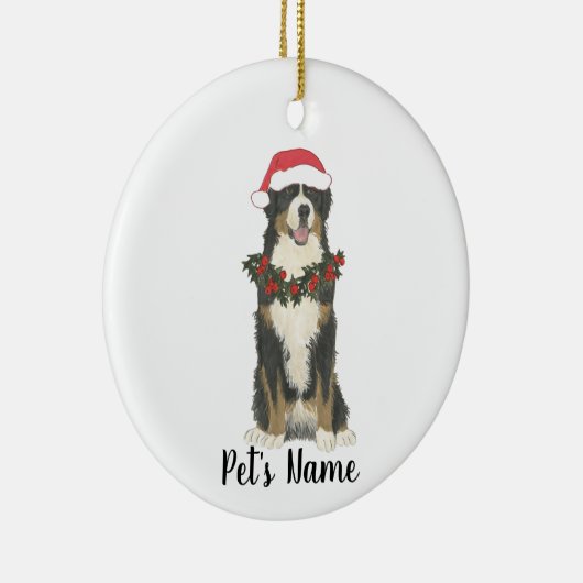 Persoonlijke Bernese Mountain Dog Keramisch Ornament (Rechts)