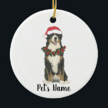 Persoonlijke Bernese Mountain Dog Keramisch Ornament<br><div class="desc">Maak de mooie lijst dit jaar met een gepersonaliseerde versiering van je favoriete kleine Bernese bergenhond elf!</div>