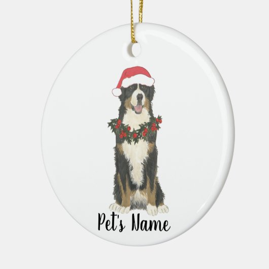 Persoonlijke Bernese Mountain Dog Keramisch Ornament (Links)