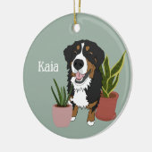 Persoonlijke Bernese Mountain Dog Keramisch Ornament (Links)