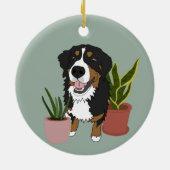 Persoonlijke Bernese Mountain Dog Keramisch Ornament (Achterkant)