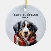 Persoonlijke Bernese Mountain Dog Keramisch Ornament (Voorkant)