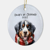 Persoonlijke Bernese Mountain Dog Keramisch Ornament (Links)