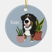 Persoonlijke Bernese Mountain Dog Keramisch Ornament (Voorkant)