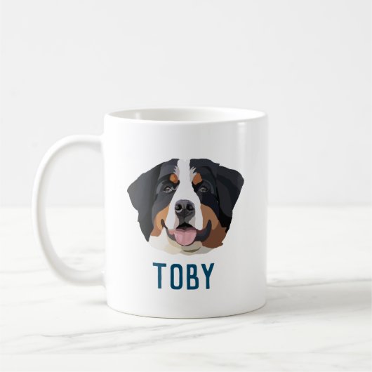 Persoonlijke Bernese Mountain Dog  Koffiemok (Links)