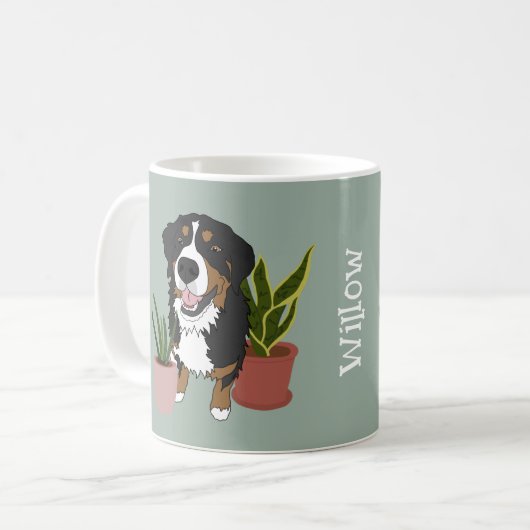 Persoonlijke Bernese Mountain Dog Koffiemok (Voorkant links)