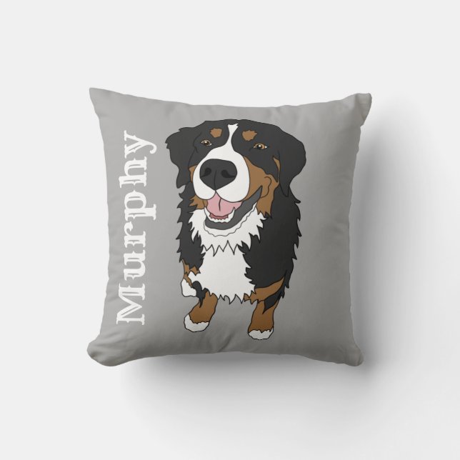 Persoonlijke Bernese Mountain Dog Kussen (Voorkant)