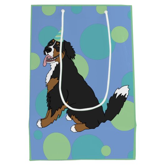 Persoonlijke Bernese Mountain Dog Medium Cadeauzakje (Achterkant)