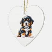 Persoonlijke Bernese Mountain Dog Puppy Keramisch Ornament (Links)