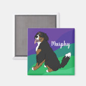 Persoonlijke Bernese Mountain Dog Puppy Magneet (Voorkant / Achterkant)