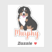 Persoonlijke Bernese Mountain Dog Puppy Sticker (Vel)