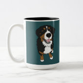 Persoonlijke Bernese Mountain Dog Tweekleurige Koffiemok (Links)