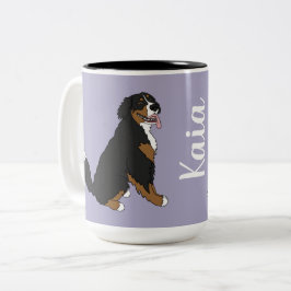 Persoonlijke Bernese Mountain Dog Tweekleurige Koffiemok