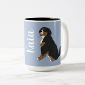Persoonlijke Bernese Mountain Dog Tweekleurige Koffiemok (Voorkant rechts)