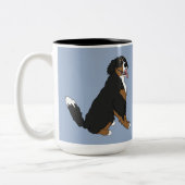 Persoonlijke Bernese Mountain Dog Tweekleurige Koffiemok (Links)