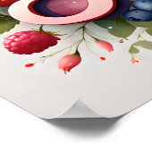 Persoonlijke Berry Bloem Naam Poster – "Sofia" (Hoek)