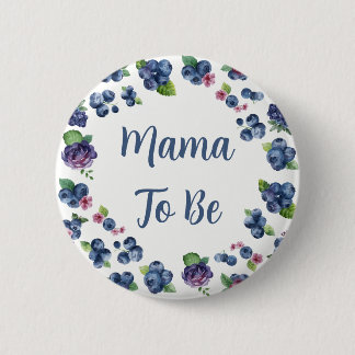 Persoonlijke Berry Sweet Baby Shower Mama-to-Be Ronde Button 5,7 Cm