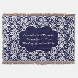 Persoonlijke beschadigde bruiloft/keepaardmarinebl deken