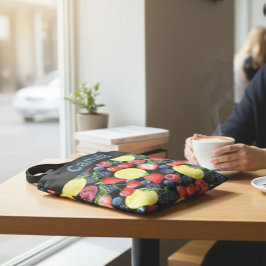 Persoonlijke bessen- en citruspatroontas tote bag