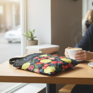 Persoonlijke bessen- en citruspatroontas tote bag