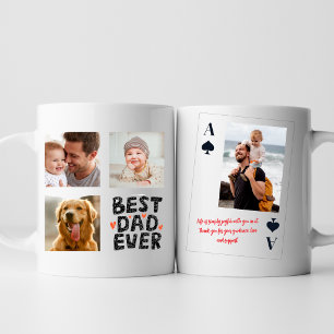Persoonlijke Best Dad Ever Foto Aas Kaart  Koffiemok