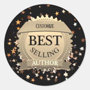 Persoonlijke best verkochte auteur ronde sticker