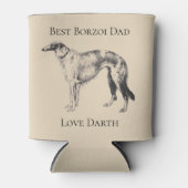 Persoonlijke Beste Borzoi Vader Blikjeskoeler (Voorkant)
