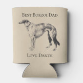 Persoonlijke Beste Borzoi Vader Blikjeskoeler (Achterkant)