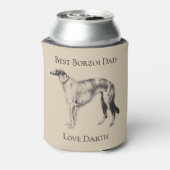 Persoonlijke Beste Borzoi Vader Blikjeskoeler (Blikje Achterkant)