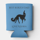Persoonlijke Beste Borzoi Vader Blikjeskoeler (Achterkant)