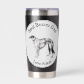 Persoonlijke Beste Borzoi Vader Geïsoleerde Drinkbeker (Voorkant)